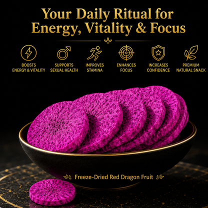 🍆🍆 Freeze-Dried Red Dragon Fruit — Natural Support for Energy, Stamina & Male Vitality-GD