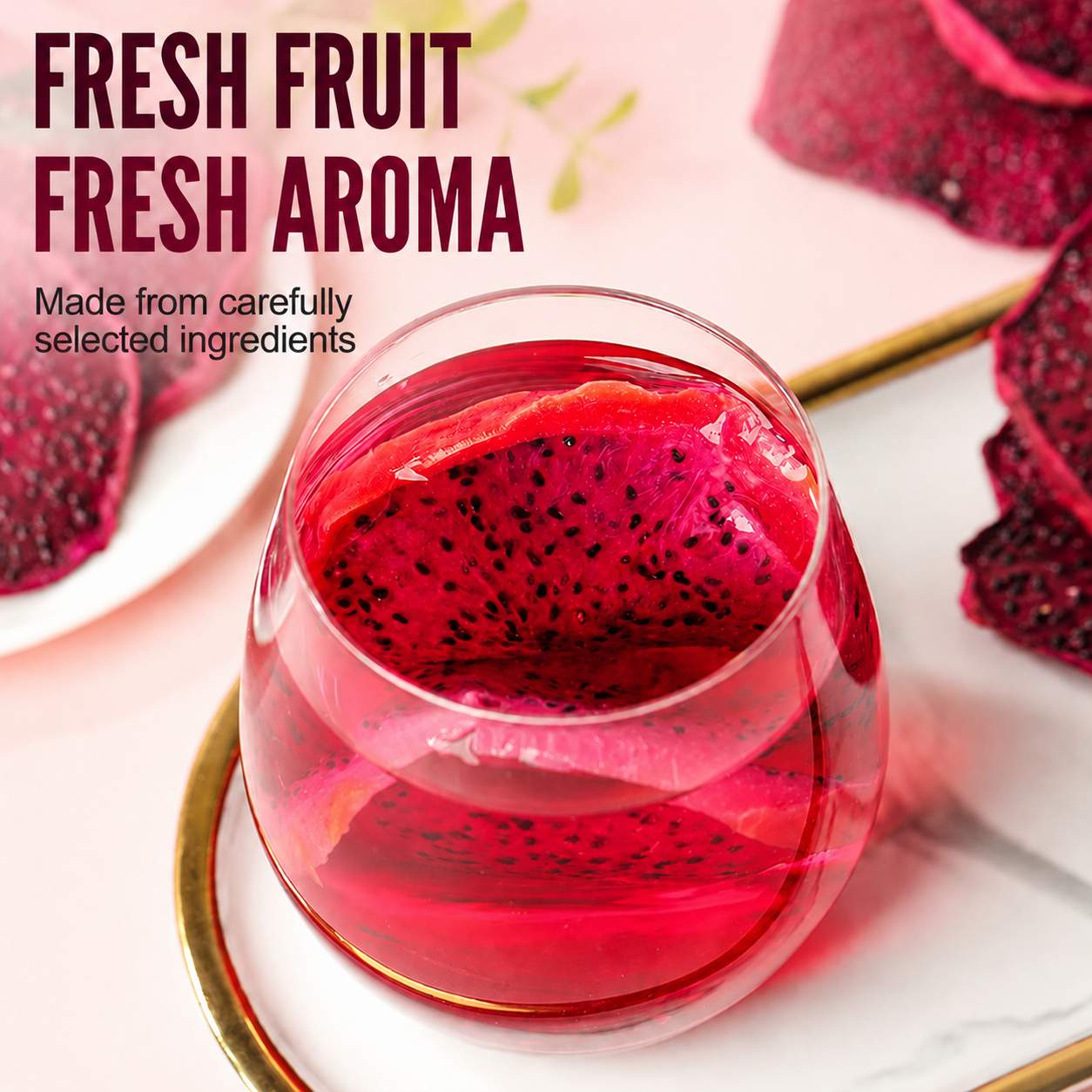 🪭Say goodbye to high-calorie guilt!🪭Satisfy Your Cravings with Our Fiber-Rich Red Dragon Fruit Slices-H1
