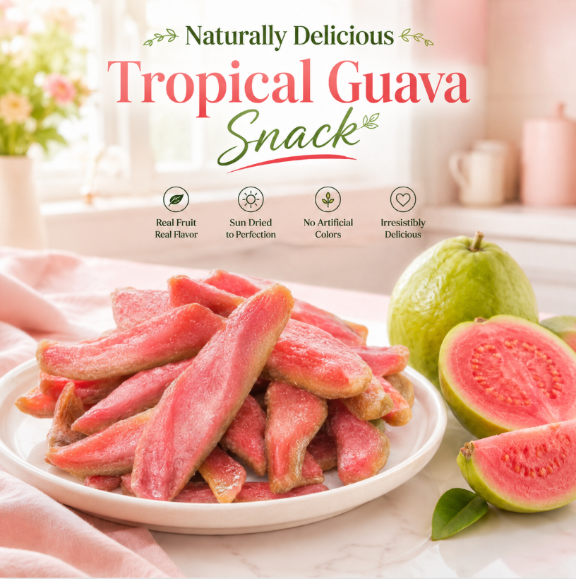 🥢Say goodbye to high-calorie guilt! 🥢Satisfy your cravings with ourfiber-rich Red Guava slices-H1