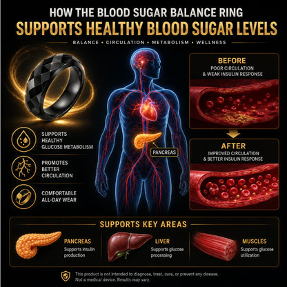🩸🦄Tired of Blood Sugar Swings? 😩 The Blood Sugar Balance Ring Helps Support Stable Energy & Glucose Balance - QZE