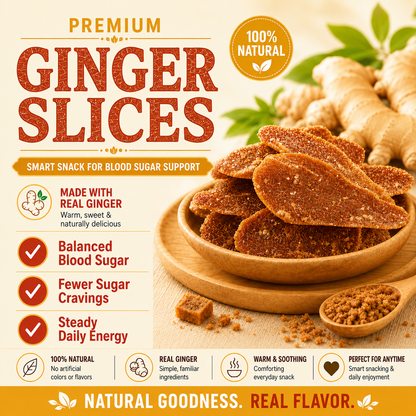 🌼🍾Say goodbye to sugar spikes! 🌿Support healthy glucose metabolism with premium GINGER SLICES - QZE