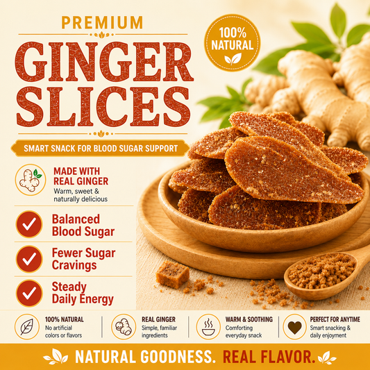 🌼🍾Say goodbye to sugar spikes! 🌿Support healthy glucose metabolism with premium GINGER SLICES - QZE