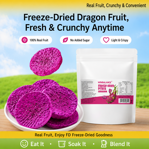 🍑Say goodbye to high-calorie guilt! 🍑Crunchy Freeze-Dried Dragon Fruit with Fiber-Packed Goodness-H1