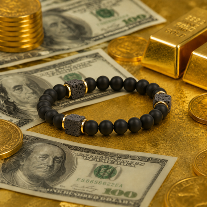 💰🎇 Lava Stone Healing Bracelet – 🎊💸Attract Wealth, Elevate Your Fortune & Turn Your Wishes Into Reality