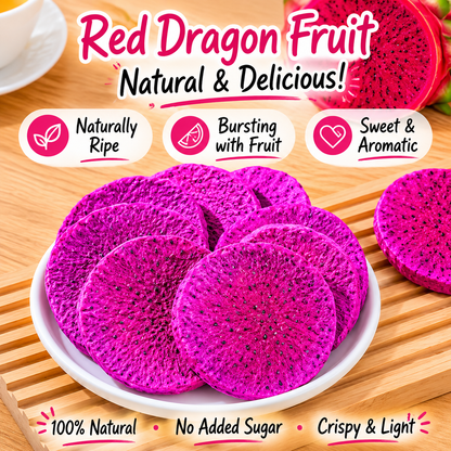 🍑Say goodbye to high-calorie guilt! 🍑Crunchy Freeze-Dried Dragon Fruit with Fiber-Packed Goodness-H1