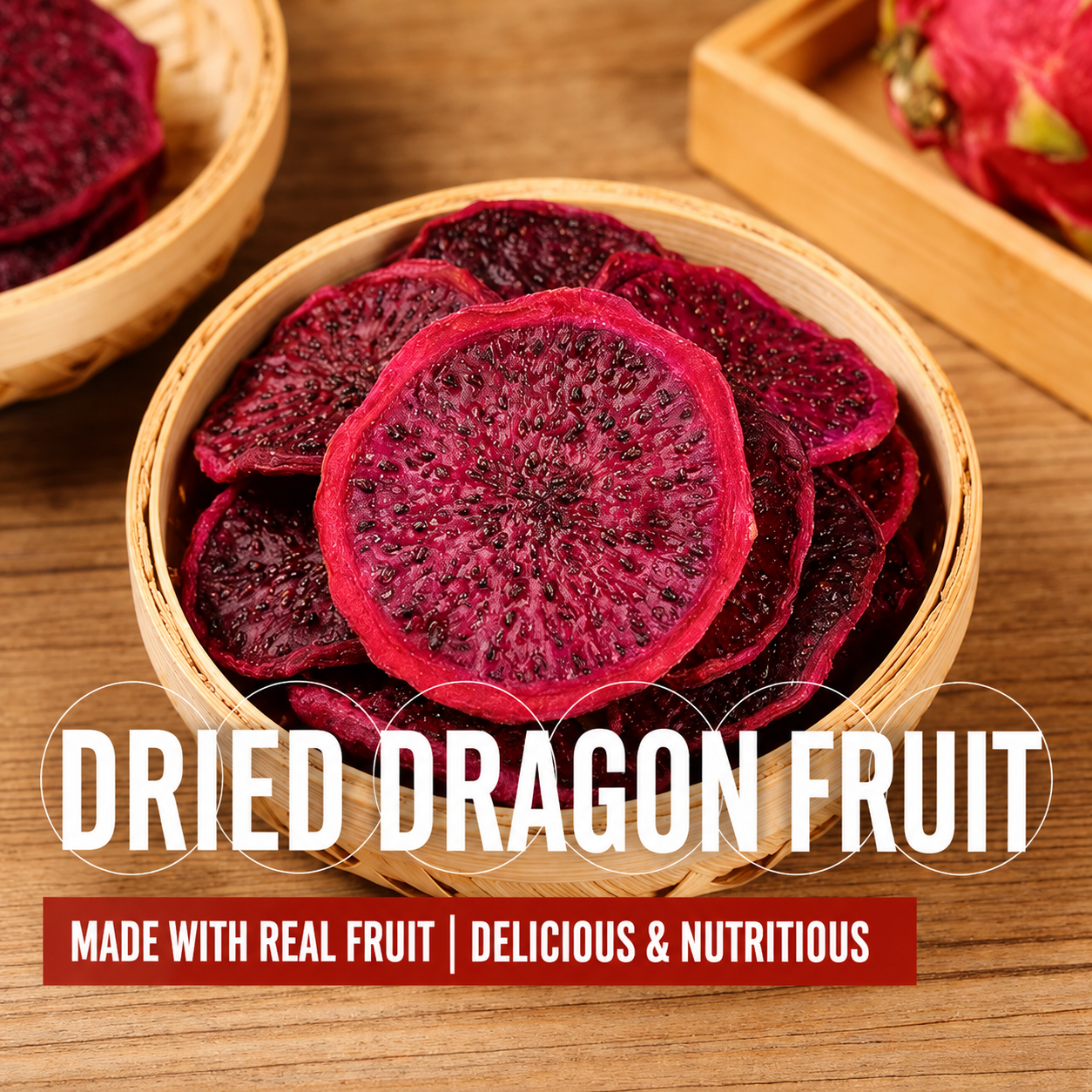 🪭Say goodbye to high-calorie guilt!🪭Satisfy Your Cravings with Our Fiber-Rich Red Dragon Fruit Slices-H1