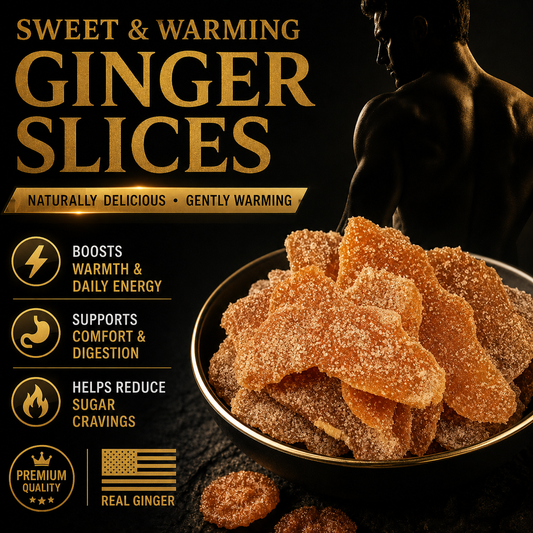 🐉💛 More Energy More Confidence More Life 💯 Daily Wellness Support For Men | Premium Ginger Slices - QZE