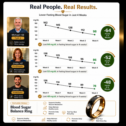 🏥💌Tired of Blood Sugar Swings? 😩 The Blood Sugar Balance Ring Helps Support Stable Energy & Glucose Balance ⚖️ - QZE