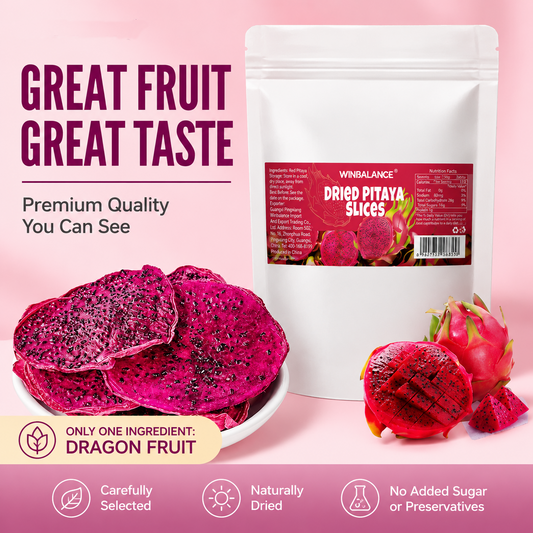 🍓Say goodbye to high-calorie guilt!🍓Satisfy Your Cravings with Our Fiber-Rich Red Dragon Fruit Slices-H1