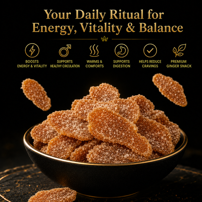 🐉💟 More Energy More Confidence More Life 💯 Daily Wellness Support For Men | Premium Ginger Slices - QZE